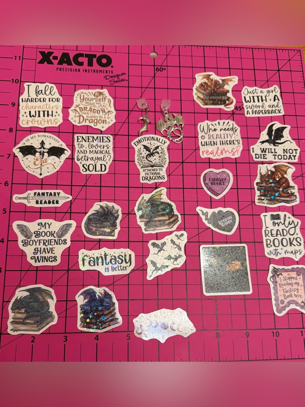 Fourth wing inspired stickers & kindle accessories